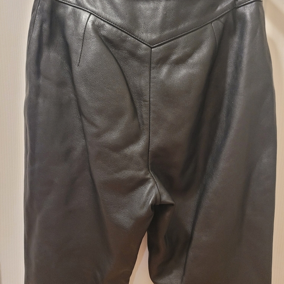 100 Black leather Pants. Sz 7/8 - Picture 3 of 6
